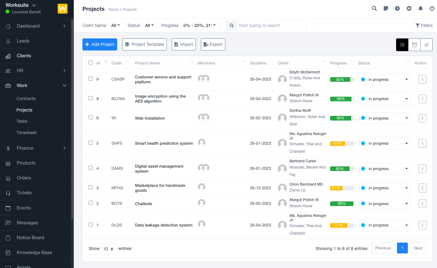 BlazeCRM dashboard preview
